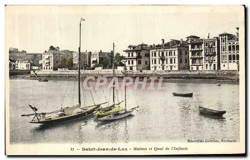 Cartes postales Saint Jean de Luz Maison et Quai de l infante Bateaux