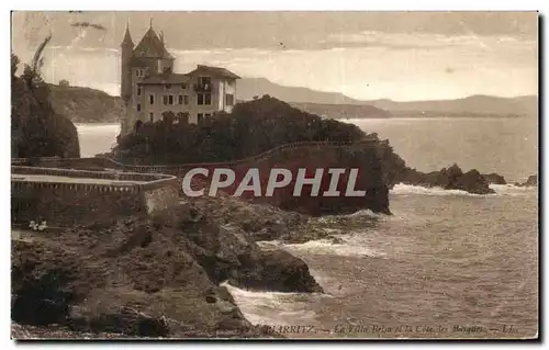 Cartes postales La Cote Basque Biarritz La villa Bella et la Cote des Basques