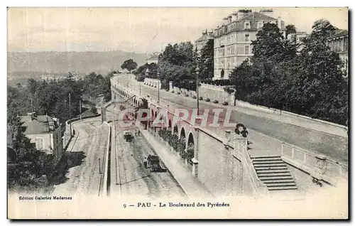 Cartes postales Pau Le Boulevard des Pyrenees