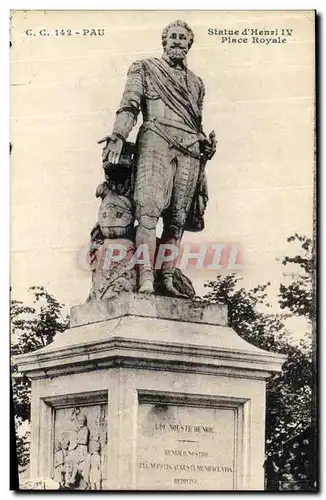 Cartes postales Pau Statue d Henri IV Place Royale