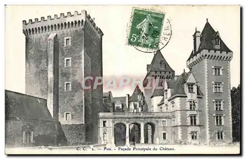 Cartes postales Pau Facade Princlpale du Chateau