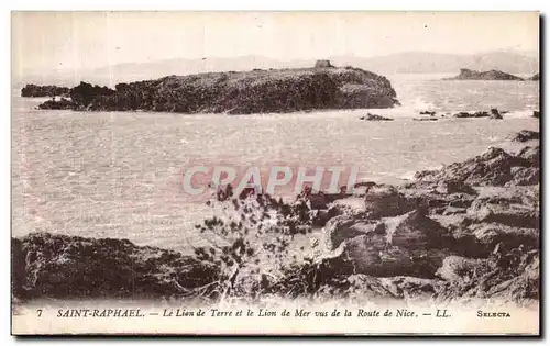 Ansichtskarte AK Saint Raphael Le Lion de Terre et le Lion Mer vus de la Route de Nice