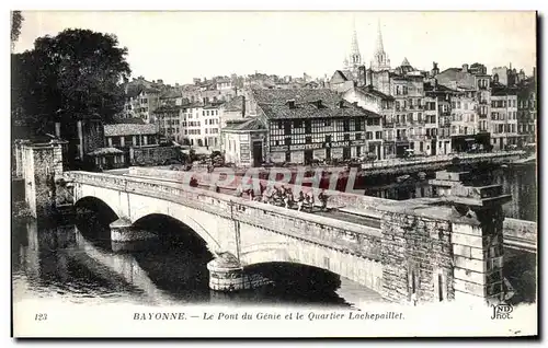 Ansichtskarte AK Bayonne Le Pont du Genie et le Quartier Lochepaillet