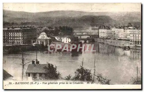 Cartes postales Bayoone Vue Generale prise de la citadelle