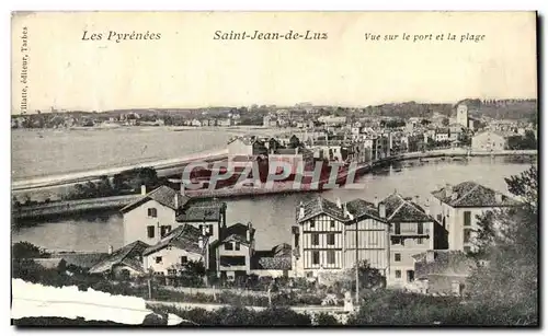 Cartes postales St Jean de Luz Les pyrenees Vue sur le port et la plage