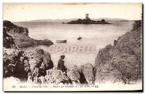 Cartes postales Agay Corniche d or Rocher du Dramount et l le d or