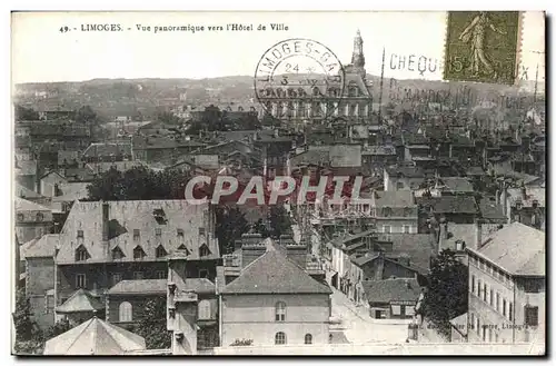 Cartes postales Limoges Vue Panoramique Vers l Hotel de Ville