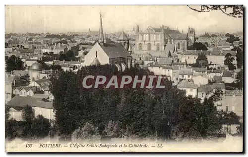 Cartes postales Poitiers L Eglise Sainte Radegonde et la Cathedrale