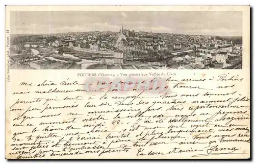 Cartes postales Poitiers Vue Generale Vallee du Clain