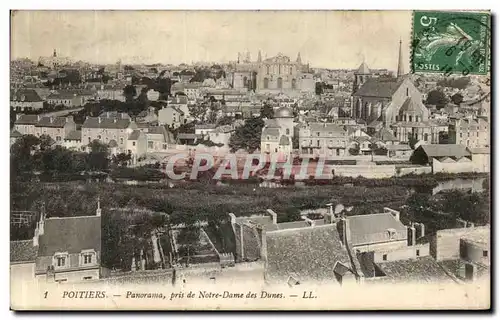 Cartes postales Poitiers Panorama Pris de Notre Dame des Dunes
