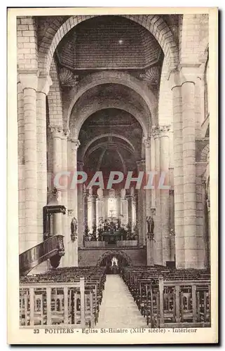 Cartes postales Poitiers Eglise St Hilaire Interieur