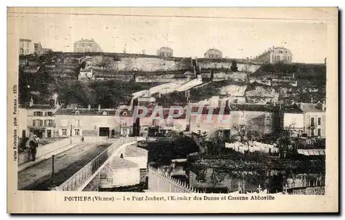 Cartes postales Poitiers Le pont Joubert l Escalier des Dunes et Caserne Abboville