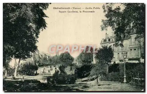 Cartes postales Chatellerault Jardin Public Square Gambetta La Promenade