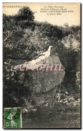 Ansichtskarte AK Les Alpes Mancelles Environs d Alencon Saint Leonard Des Bois La Pierre Beku