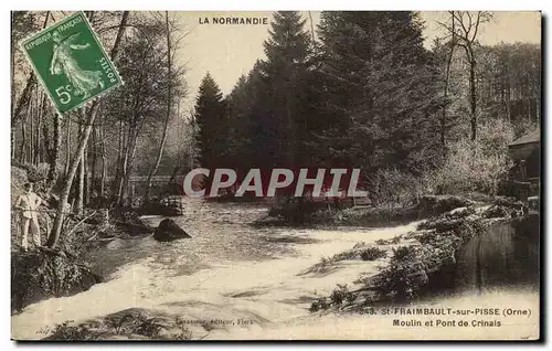 Cartes postales St Fraimbault sur Pisse Moulin et pont de Crinais