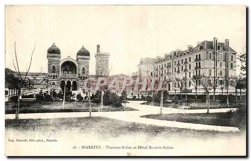 Ansichtskarte AK Biarritz Thermes Salins et Hotel Biarritz Salins