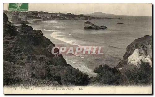 Cartes postales Biarritz Vue Generale Prise de La Plage