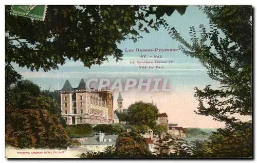 Cartes postales Pau Le Chateau Henri IV Vue Du Parc