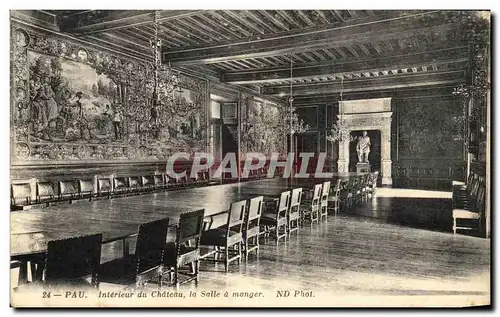 Cartes postales Pau Interieur du Chateau La Salle a Manger