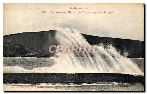 Cartes postales Le Roussillion Banyuls sur Mer Une Vague un Jour de Tempete