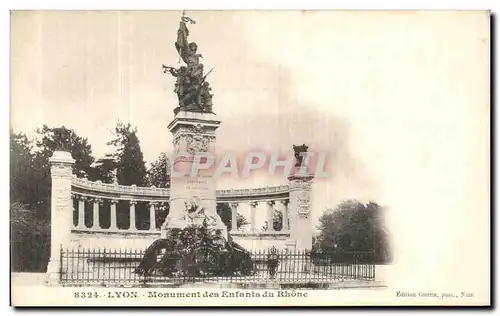 Ansichtskarte AK Lyon Monument des Enfants du Rhone