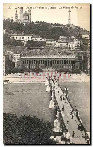 Cartes postales Lyon Pont du palais de Justice Le palais de Justice