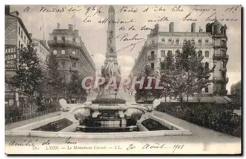 Cartes postales Lyon Le Monument Carnot