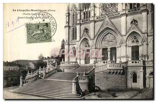 Cartes postales La Chapelle Montligeon Oeuvre expiatoire Grand escalier de l eglise