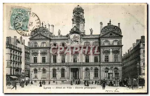 Cartes postales Lyon Hotel de Ville Entree principale