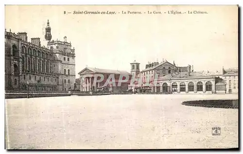 Cartes postales Saint Germain en Laye Le parterre La gare L eglise Le chateau