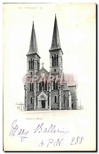 Cartes postales Eglise St Henri Le Creusot