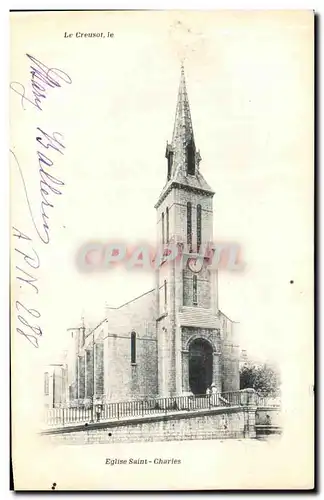 Cartes postales Eglise Saint Charles Le Creusot