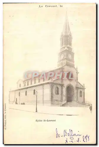 Cartes postales Eglise St Laurent Le Creusot