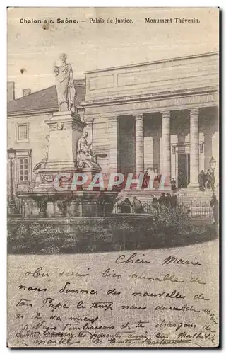 Cartes postales Chalon Sur Saone Palais de Justice Monument Thevenin