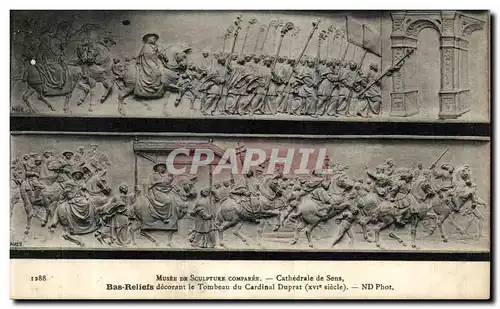 Cartes postales Musee De Sculpture Compare Cathedrale Saint Etienne de Sens Bas reliefs decorant le tombeau du c