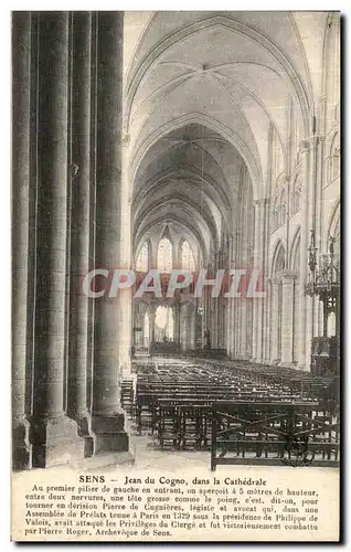 Cartes postales Sens Jean Du Cogo Dans la cathedrale