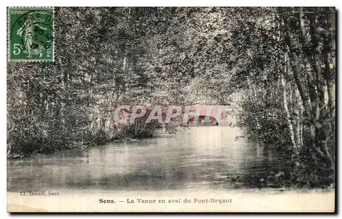 Cartes postales Sens La Vanne en aval du pont Bruant