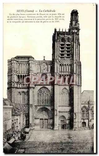 Cartes postales Sens La Cathedrale