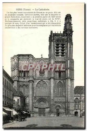 Cartes postales Sens La Cathedrale