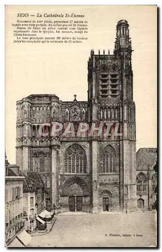 Cartes postales Sens La Cathedrale St Etienne