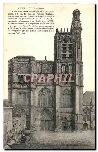 Cartes postales Sens La Cathedrale