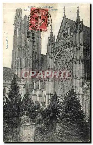 Cartes postales Sens La Facade de la Cathedrale
