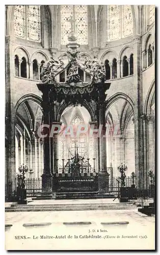 Cartes postales Sens Le Maitre Autel de la Cathedrale