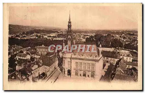 Cartes postales Sens Vue De L Hotel De Ville a Vol D oiseau