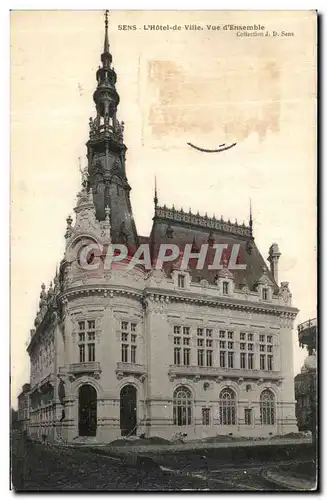 Cartes postales Sens L Hotel De Ville Vue d Ensemble