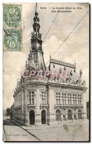 Cartes postales Sens Le nouvel Hotel de Ville Vue D ensemble