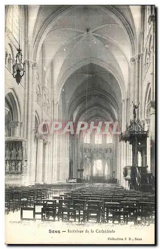 Cartes postales Sens Interieur de la Cathedrale