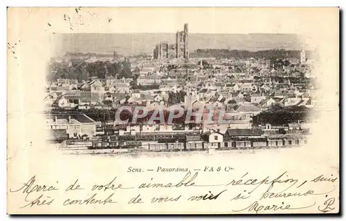 Cartes postales Sens Panorama Train