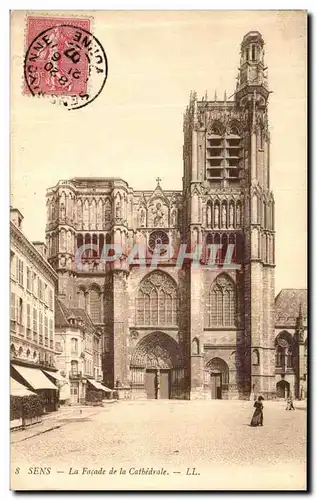 Cartes postales Sens Le Facade de la Cathedrale