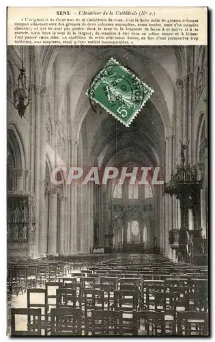 Cartes postales Sens L Inerieur de la cathedrale